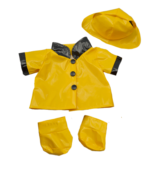 Yellow Rain Slicker 16" - Plushie Pal Factory, LLC