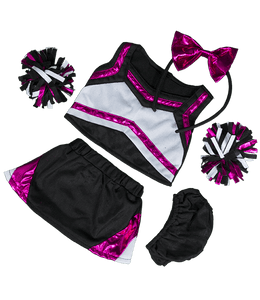 "Hot Pink & Black" Cheerleader (16") - Plushie Pal Factory, LLC