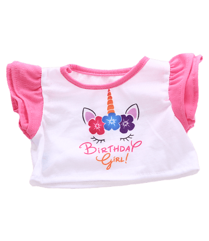 Birthday Girl Unicorn Tee 16" - Plushie Pal Factory, LLC