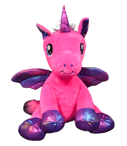 "Nova" The Pink Unicorn/Pegasus - Plushie Pal Factory, LLC