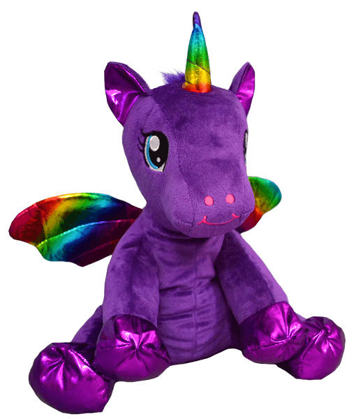 "Luna" The Purple Mystical Unicorn Pegasus - Plushie Pal Factory, LLC