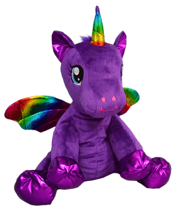 "Luna" The Purple Mystical Unicorn Pegasus - Plushie Pal Factory, LLC