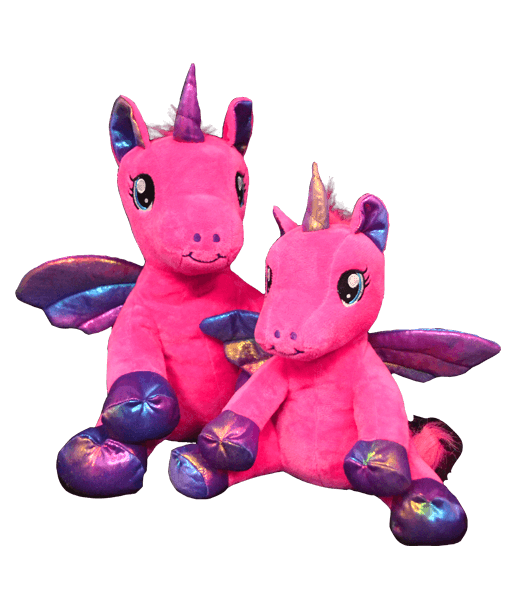 "Nova" The Pink Unicorn/Pegasus - Plushie Pal Factory, LLC