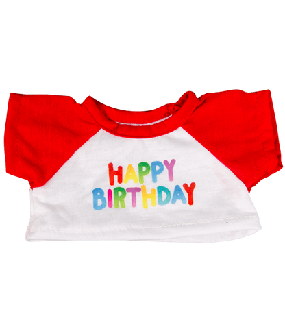 Happy Birthday tee 16" - Plushie Pal Factory, LLC